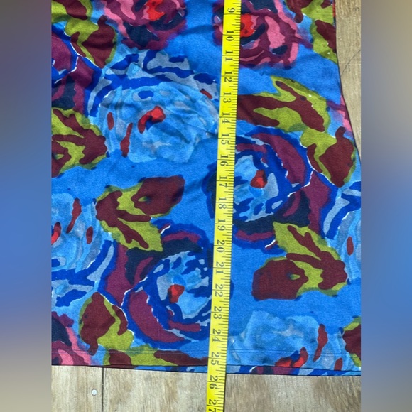 LISA CORTI blouse top print long sleeve Crewneck @j - Picture 2 of 7